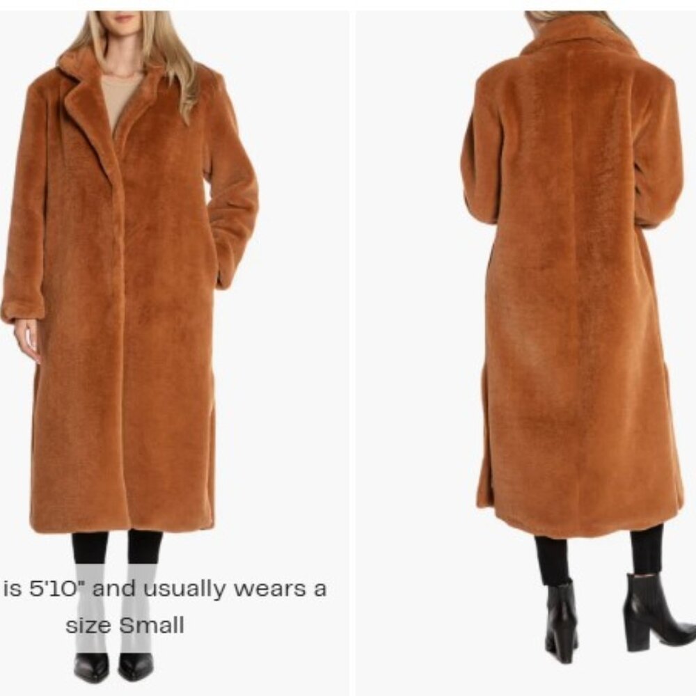 NWT Juicy Couture Teddy Trench Coat in Light Brown/Tan - Size L